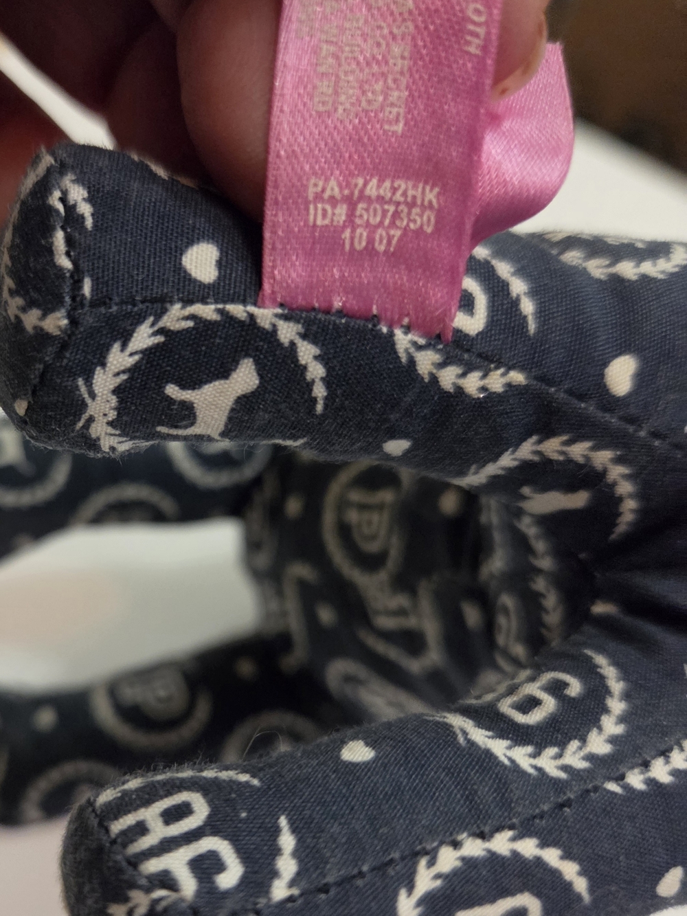 Victoria's Secret PINK Victoria's Secret Navy Patterned Dog Plush Décor - Picture 12 of 12
